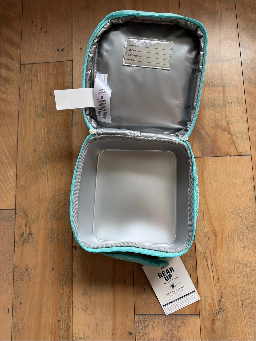 BRAND NEW Pottery Barn Teen Gear Up Turquoise Polka Dot Lunch Bag
